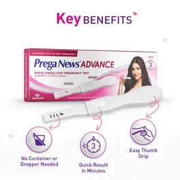 Buy Prega News Advance Rapid Single-Step Pregnancy Test Kit, 1 Count ...