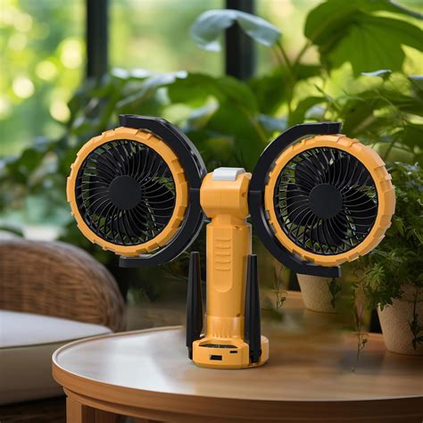 Portable High Speed Fan with 4 Speed | Inbuilt PowerBank | Dual Head