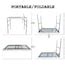 Gaierptone 45.5-in Off-white Plastic Rectangle Folding Picnic Table in ...