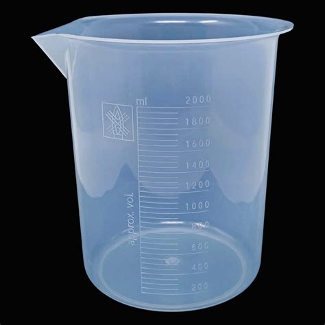 FZN Polypropylene Plastic Measuring Beaker Graduated 2000ml (Pack of 1 ...