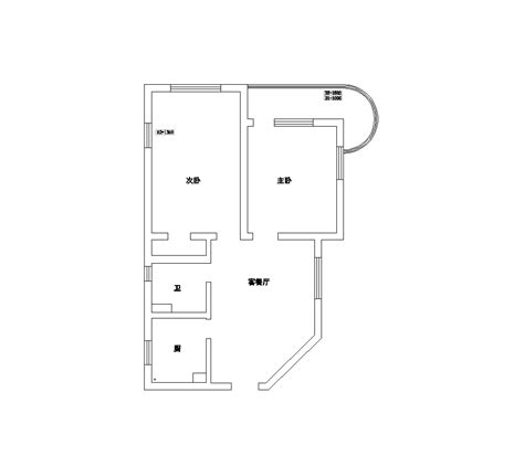 74平米两室两厅简约风格装修设计，清爽简约小户型装修-模范家装修网