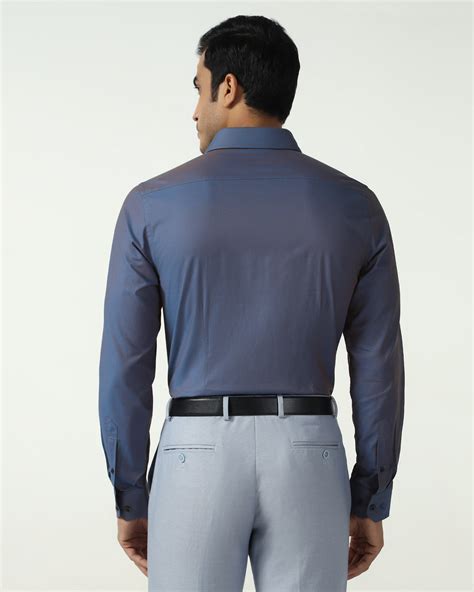 Buy Cobalt Textured Shirt Online from Blackberrys
