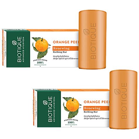 Buy BIOTIQUE Orange Peel Renewing Bathing Bar - Gently Exfoliates ...