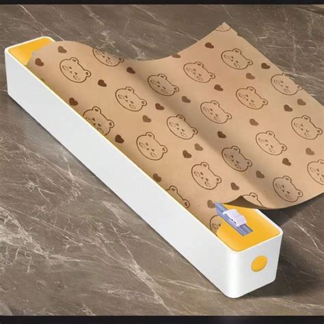 Plastic Wrap Dispenser With Slide Cutter, Refillable Magnetic Food Wrap ...