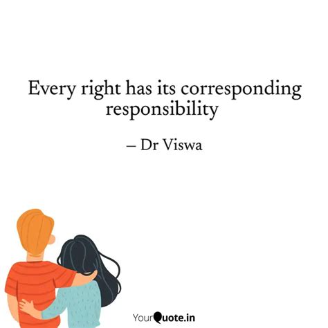 Every right has its corre... | Quotes & Writings by Dr Viswa | YourQuote