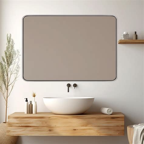 Amazon.com: ANDY STAR 48x32 Inch Chrome Mirror for Bathroom, Chrome ...