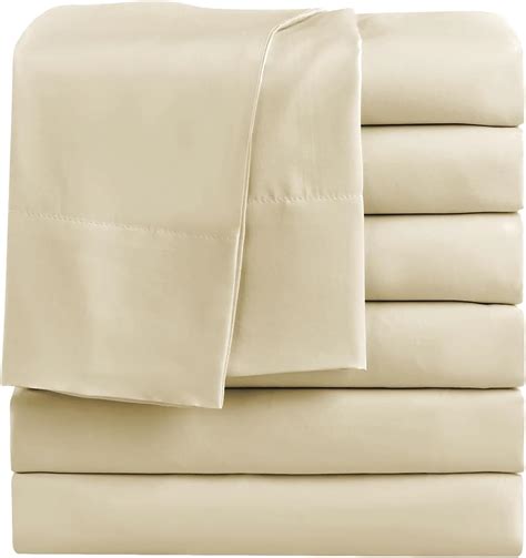 Amazon.com: FreshCulture Queen Flat Sheets Only, Pack of 6, Soft ...
