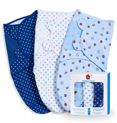 Amazon.com: 3 Pack Baby Swaddle 3-6 Months - Infant Adjustable Newborn ...