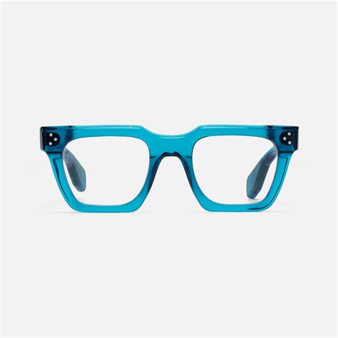 Starke Teal Bio-Acetate Eyewear - Bold and Sculpted Design