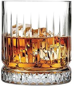 VLSYS (Pack of 6) Whiskey Glasses Transparent Crystal Clear Twist ...