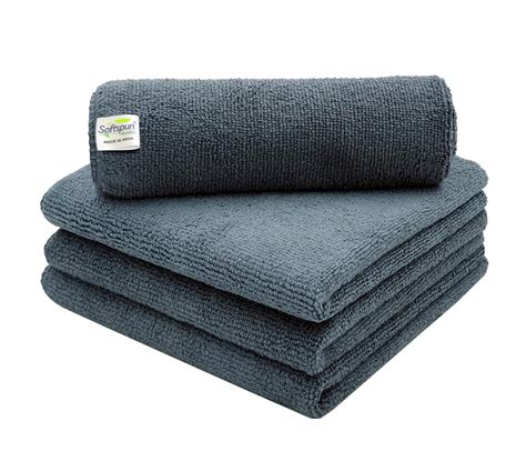 SOFTSPUN Microfiber Basic Cleaning Cloths 4 pcs 40x40 cms 280 GSM Grey ...