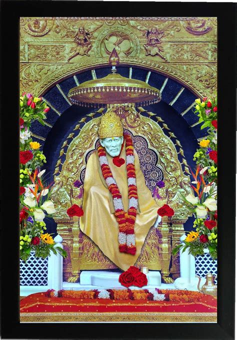 Buy Sai Baba Frame Photo Multicolour Online at Low Prices in India ...