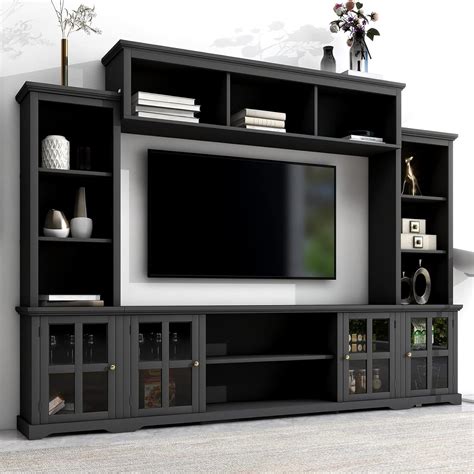 Amazon.com: Modern TV Stand Storage Media Console Entertainment Center ...