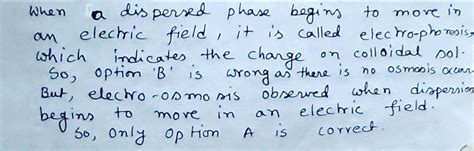 Electro - osmosis is observed when: