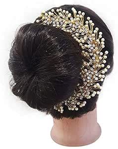 Buy APOEM White Hair Gajra Juda hair Accessories for Girls and women ...