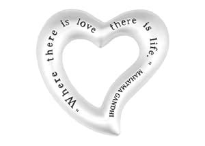 Swing Design Paperweight Brushed Metal Heart : Amazon.in