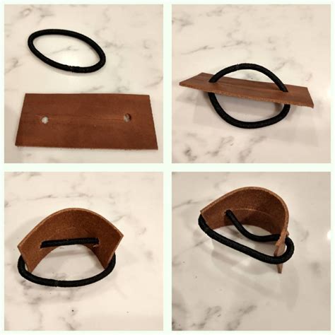 Leather Ponytail Holder,leather Tie, Leather Hairband, Hair Tie ...