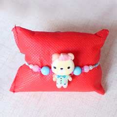 Send Auspicious one bead Rudraksha Rakhi Online