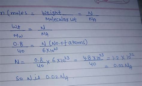 1g of silicon contains 'n' atoms. How many atoms are there in 0.8 gram ...