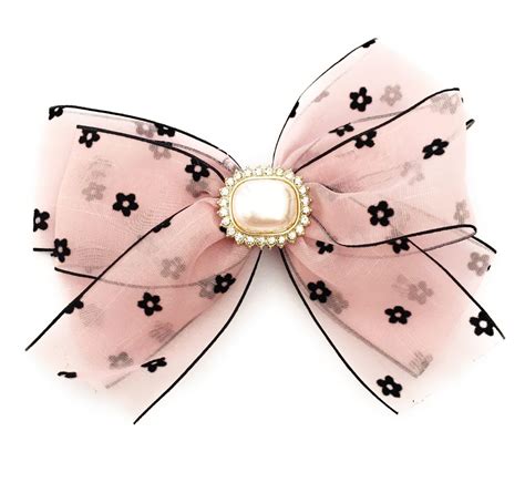 bow hair clips for women and girls big size light pink color bow hair ...