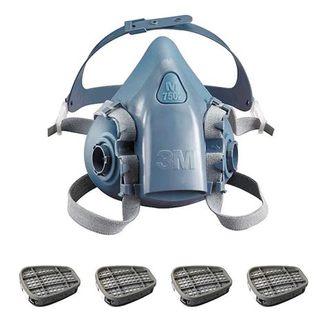3M Half Mask Respirator Kit: 4 Cartridges Included, 7500 Series ...