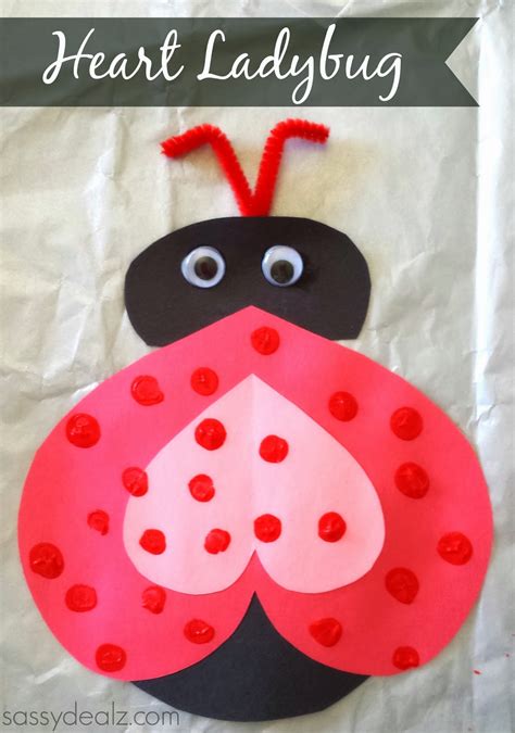 Heart Ladybug Valentines Day Craft For Kids - Crafty Morning