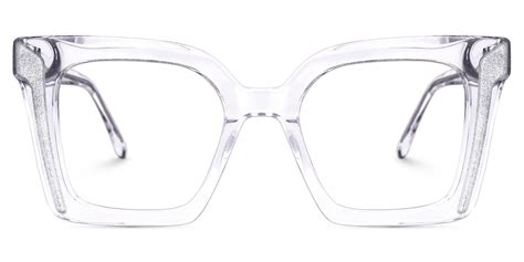 Khadra Square Clear Glasses | Zeelool Glasses