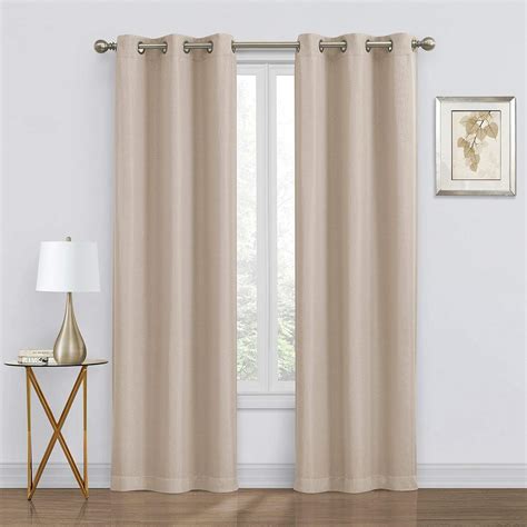 2-Pack Denver Beige Blackout Grommet Curtain Panels, 95"