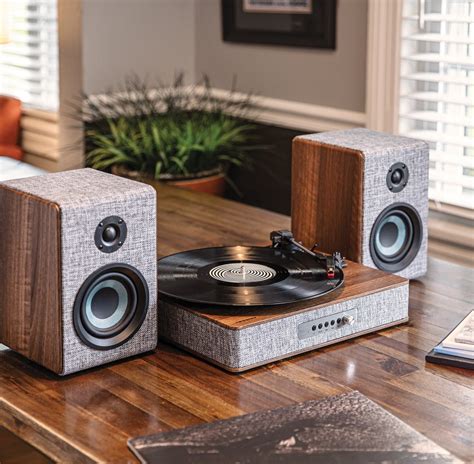 Crosley Aria Grey Turntable & Speakers | HMV Store