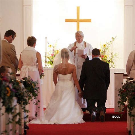The wedding is conducted in the Church