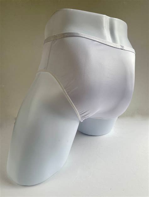 Men's White Nylon Brief - Etsy