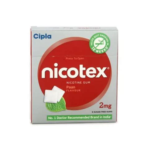 NICOTEX 2MG PAAN TABLET 9’S: Uses, Price, Side effects & Generic ...