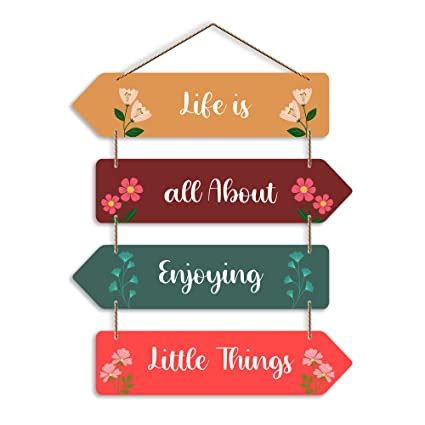 Artvibes Motivational Quotes Decorative Wall Art MDF Wall Hanger for ...