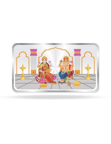Precious Moments Lakshmi Ganesh BIS Hallmarked Color Silver Bar Of 50 ...