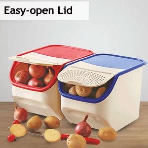 Buy CELLO MF Plastic Onion and Potato Keeper | Easy-Open Lid |Air Tight ...