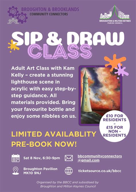 Sip & Draw, Broughton Pavilion, Milton Keynes, 8 November 2025 | AllEvents