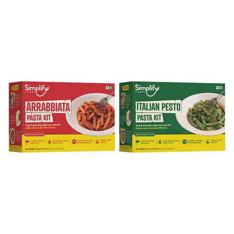Pasta Dinner Packs | Arrabbiata & Pesto Pasta Kits – Simplify | 100% ...