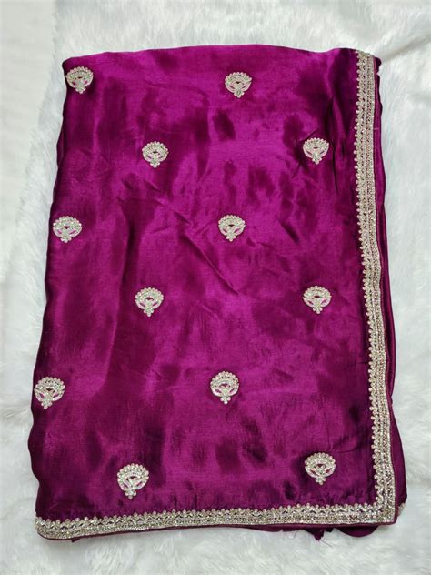 Magenta Party Wear Saree – Elegant Embellished Classic – Aisiri Silks