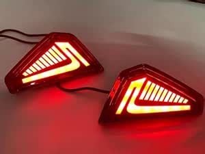 CARMART Rear Bumper Led Reflector with running matrix Indicator & Scan ...