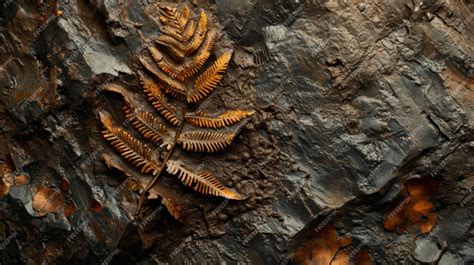 Premium Photo | A fossilized plant species that went extinct during the ...