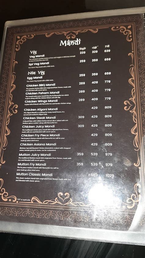Menu at Barkas Arabian Kitchens, Rajahmundry, Near