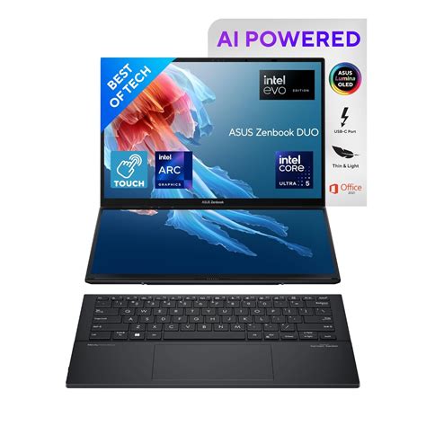 ASUS ZENBOOK DUO OLED (2024), 14" (35.56CM) FHD OLED TOUCH DISPLAY, IN ...