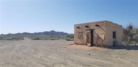 Lone Adobe House in Southern Arizona Desert