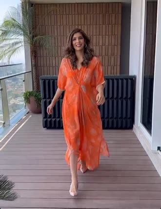 Mallika Singhania in Floral Printed Kaftaan – Megha Pitti