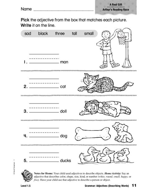 Descriptive Words Worksheet 的图像结果