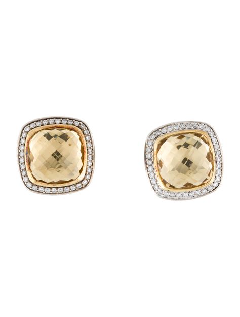 David Yurman Platinum Diamond Stud Earrings - 950 Platinum Stud ...