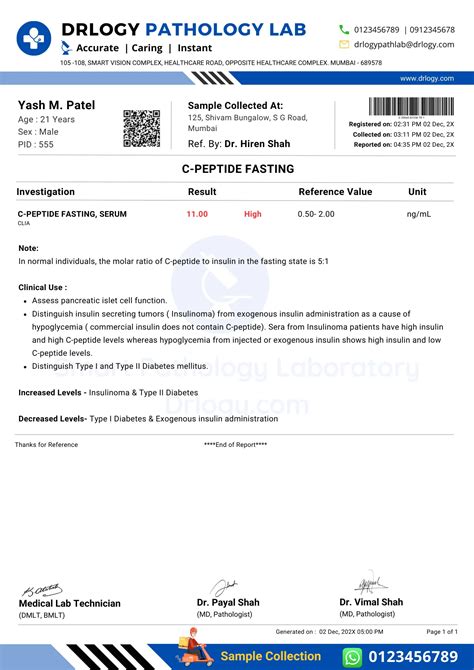 C Peptide Test: Price, Normal Range and Results | Drlogy