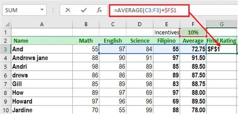 Image result for Absolute Cell Reference Formula