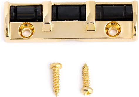 Buy Holmer 6 String Metal Guitar Roller Nut 3 saddles with Screws ...