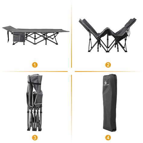 ALPHA CAMP Camping Folding Bed, Heavy Duty Sturdy Camp Beds for Adults ...